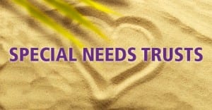 Special needs trusts, heart in sand