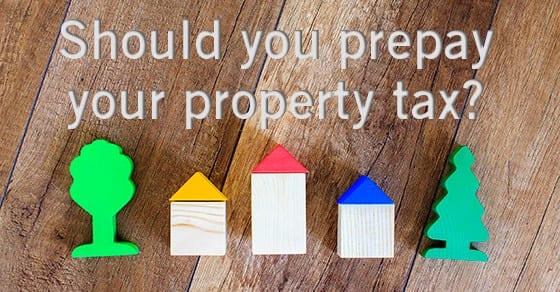 Should you prepay your property tax, wooden icons