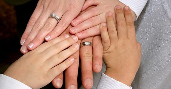 Family, hands altogeather