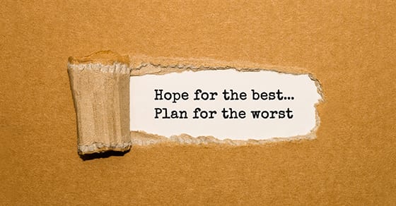 The text Hope for the best Plan for the worst appearing behind torn brown paper | business turnaround strategy | Dalby Wendland & Co | CPAs | Business Advisors | Grand Junction CO | Glenwood Springs CO | Montrose CO 