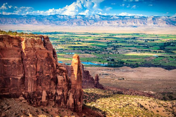 photo of the Bookcliffs and valley of Fruita taken from the Colorado National Monument - Western Colorado