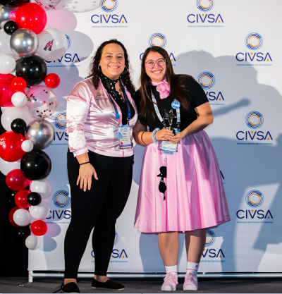 Ana Carbajal Barahona accepts the Collegiate Information & Visitor Services Association (CIVSA) STAR Award | article, DWC Intern Recognized at CIVSA Conference | DWC CPAs and Advisors | Colorado 