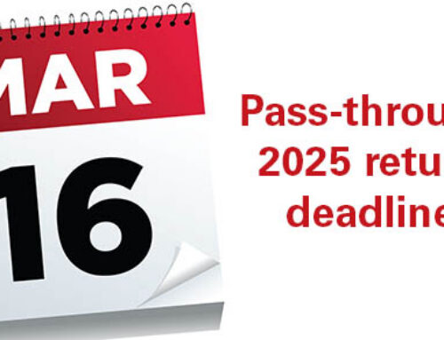 Tax Filing Update For Pass-Through Entities
